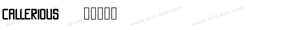 Callerious-2字体转换