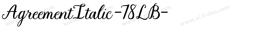 AgreementItalic-78LB字体转换