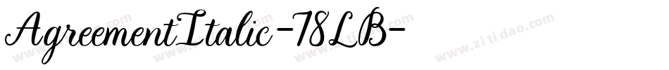 AgreementItalic-78LB字体转换