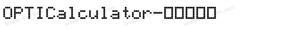 OPTICalculator字体转换
