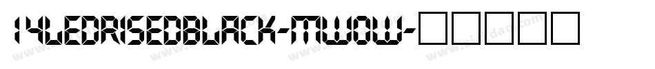 14LedRisedBlack-MW0w字体转换