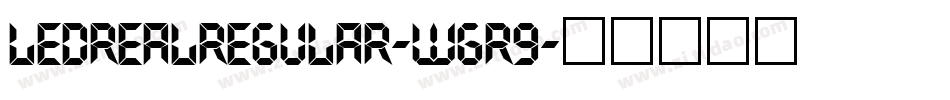 LedRealRegular-wGr9字体转换