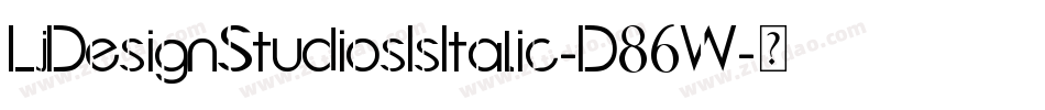 LjDesignStudiosIsItalic-D86W字体转换