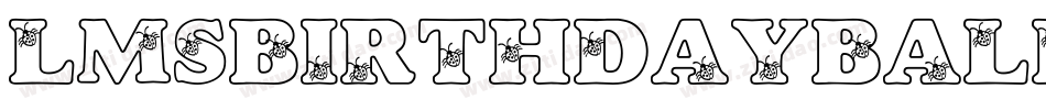 LmsBirthdayBalloons-9X27字体转换