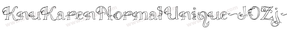 KnuKarenNormalUnique-J0Zj字体转换