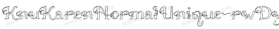 KnuKarenNormalUnique-rwDy字体转换