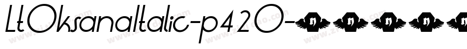LtOksanaItalic-p42O字体转换
