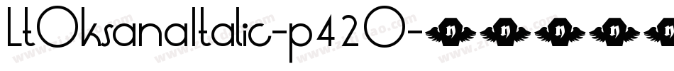 LtOksanaItalic-p42O字体转换