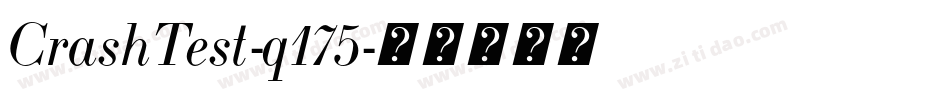 CrashTest-q175字体转换