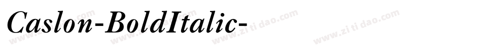 Caslon-BoldItalic字体转换