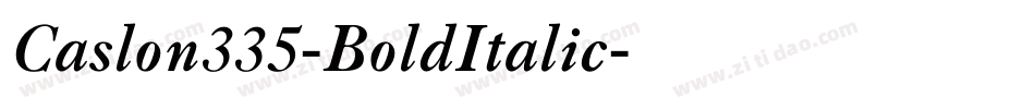 Caslon335-BoldItalic字体转换