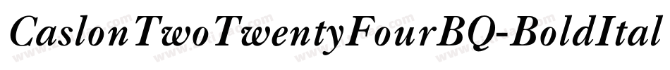CaslonTwoTwentyFourBQ-BoldItalic字体转换