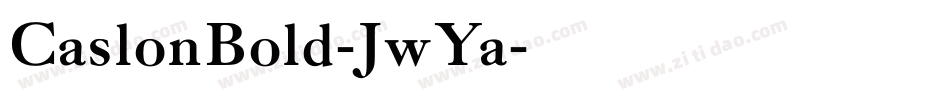 CaslonBold-JwYa字体转换