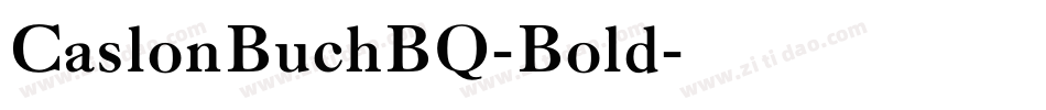 CaslonBuchBQ-Bold字体转换