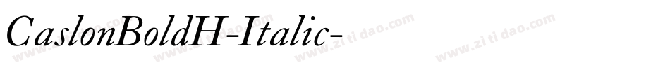 CaslonBoldH-Italic字体转换