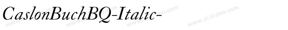 CaslonBuchBQ-Italic字体转换