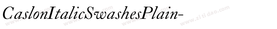CaslonItalicSwashesPlain字体转换