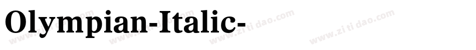 Olympian-Italic字体转换