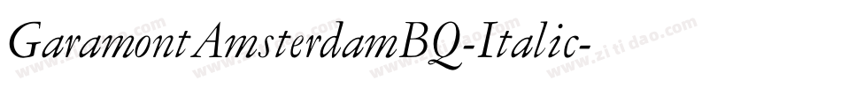GaramontAmsterdamBQ-Italic字体转换