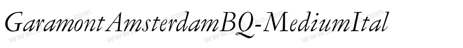 GaramontAmsterdamBQ-MediumItalic字体转换