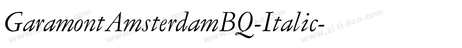 GaramontAmsterdamBQ-Italic字体转换