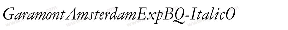GaramontAmsterdamExpBQ-ItalicOsF字体转换