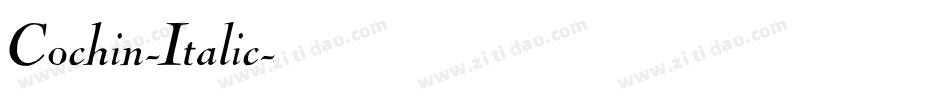 Cochin-Italic字体转换