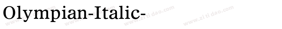 Olympian-Italic字体转换
