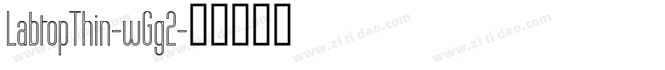 LabtopThin-wGg2字体转换