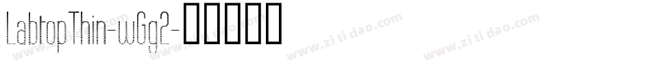 LabtopThin-wGg2字体转换
