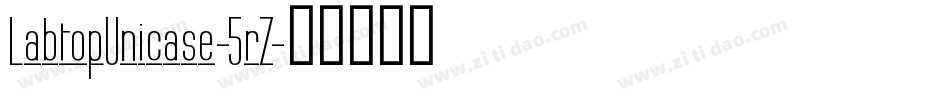 LabtopUnicase-5rZ字体转换