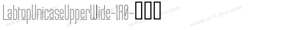 LabtopUnicaseUpperWide-1R0字体转换