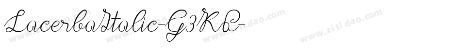 LacerbaItalic-G3KP字体转换
