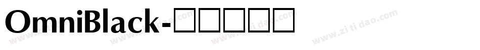 OmniBlack字体转换
