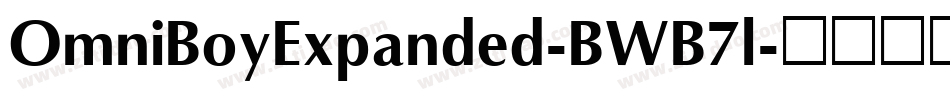 OmniBoyExpanded-BWB7l字体转换