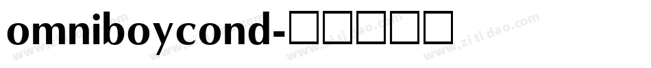 omniboycond字体转换