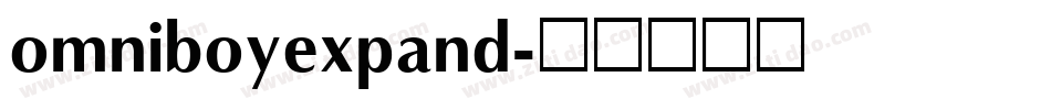 omniboyexpand字体转换