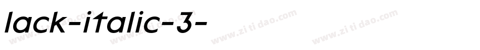 lack-italic-3字体转换