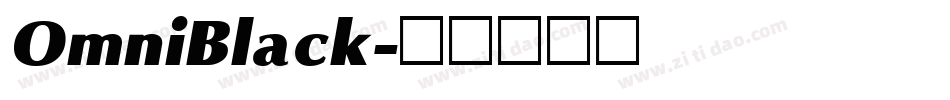 OmniBlack字体转换
