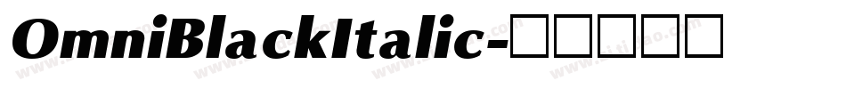 OmniBlackItalic字体转换