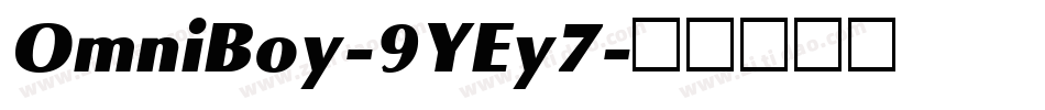 OmniBoy-9YEy7字体转换