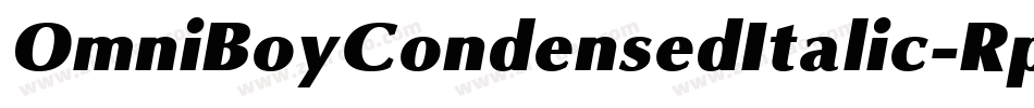 OmniBoyCondensedItalic-RpK3l字体转换