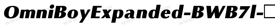 OmniBoyExpanded-BWB7l字体转换
