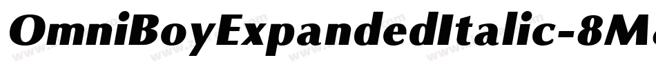 OmniBoyExpandedItalic-8M87B字体转换