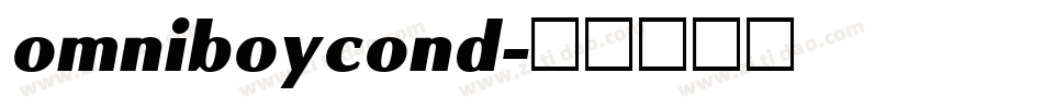 omniboycond字体转换