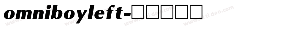 omniboyleft字体转换