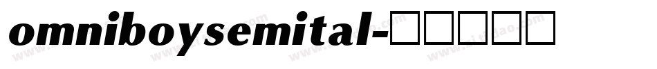 omniboysemital字体转换