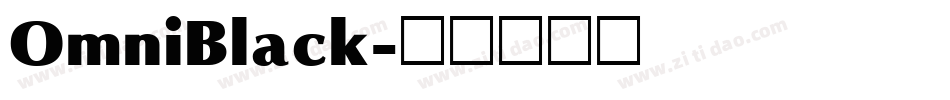 OmniBlack字体转换