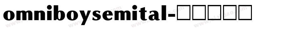 omniboysemital字体转换