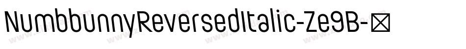 NumbbunnyReversedItalic-Ze9B字体转换